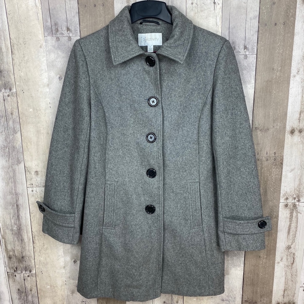 Relativity Button Front Coat Jacket - image 1